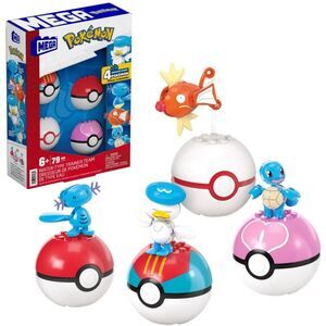 MEGA BLOKS - Pokemon: Water-Type Trainer Team, 79 Piece Buiding Toy